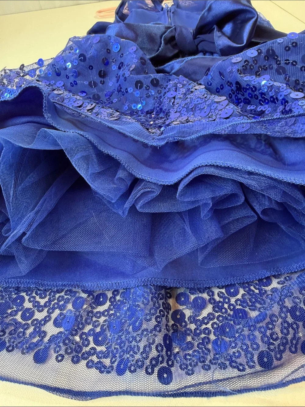 Ruby Rox Girls Blue Sequin Party Dress Girls Size 8 Special Occasion